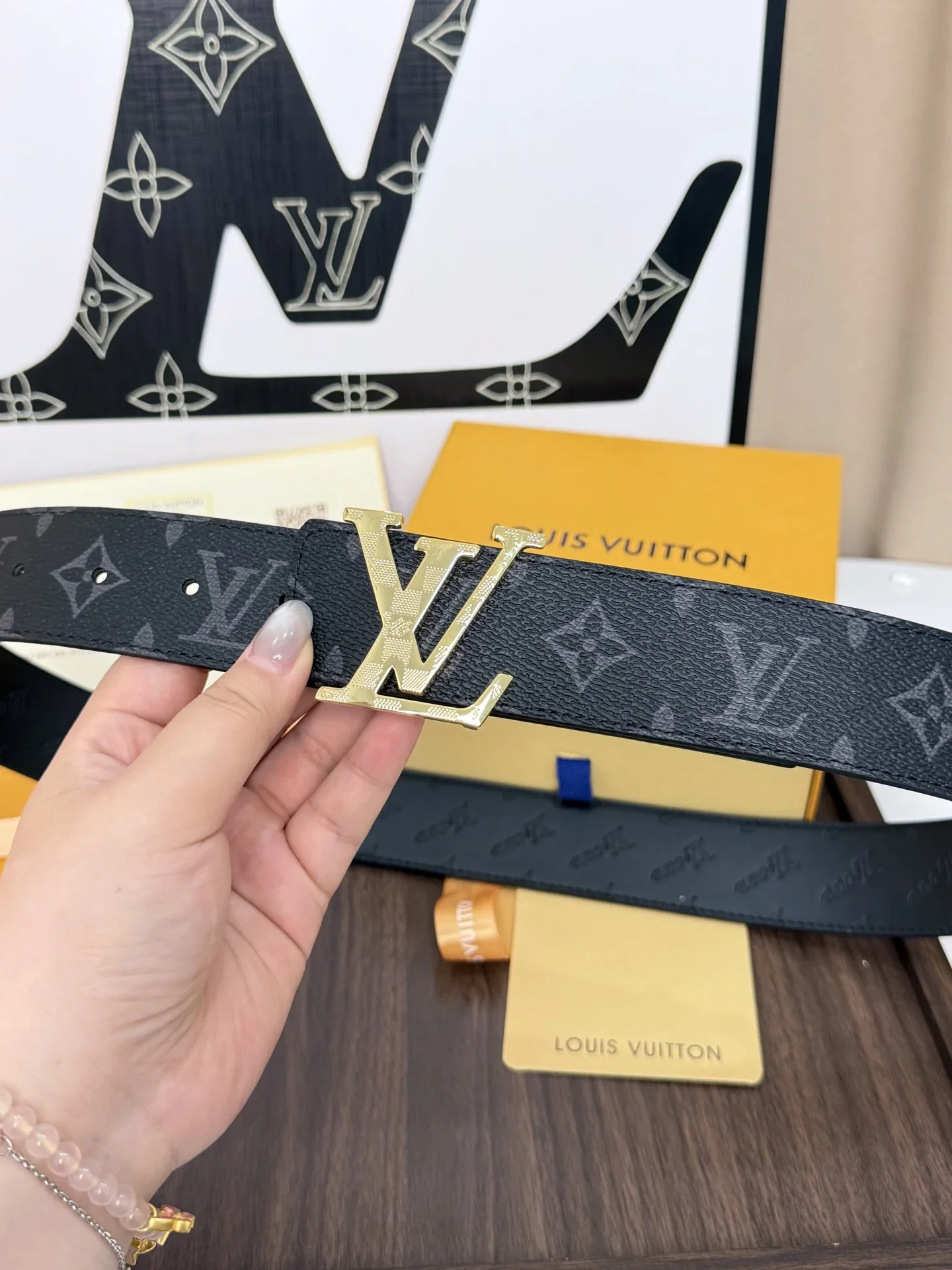 LV Belts Canvas Leather 40mm Width 160202607050810 - Image 5