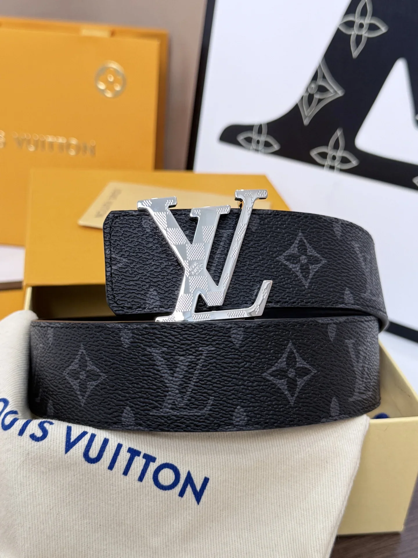 LV Belts Canvas Leather 40mm Width 160202607050813