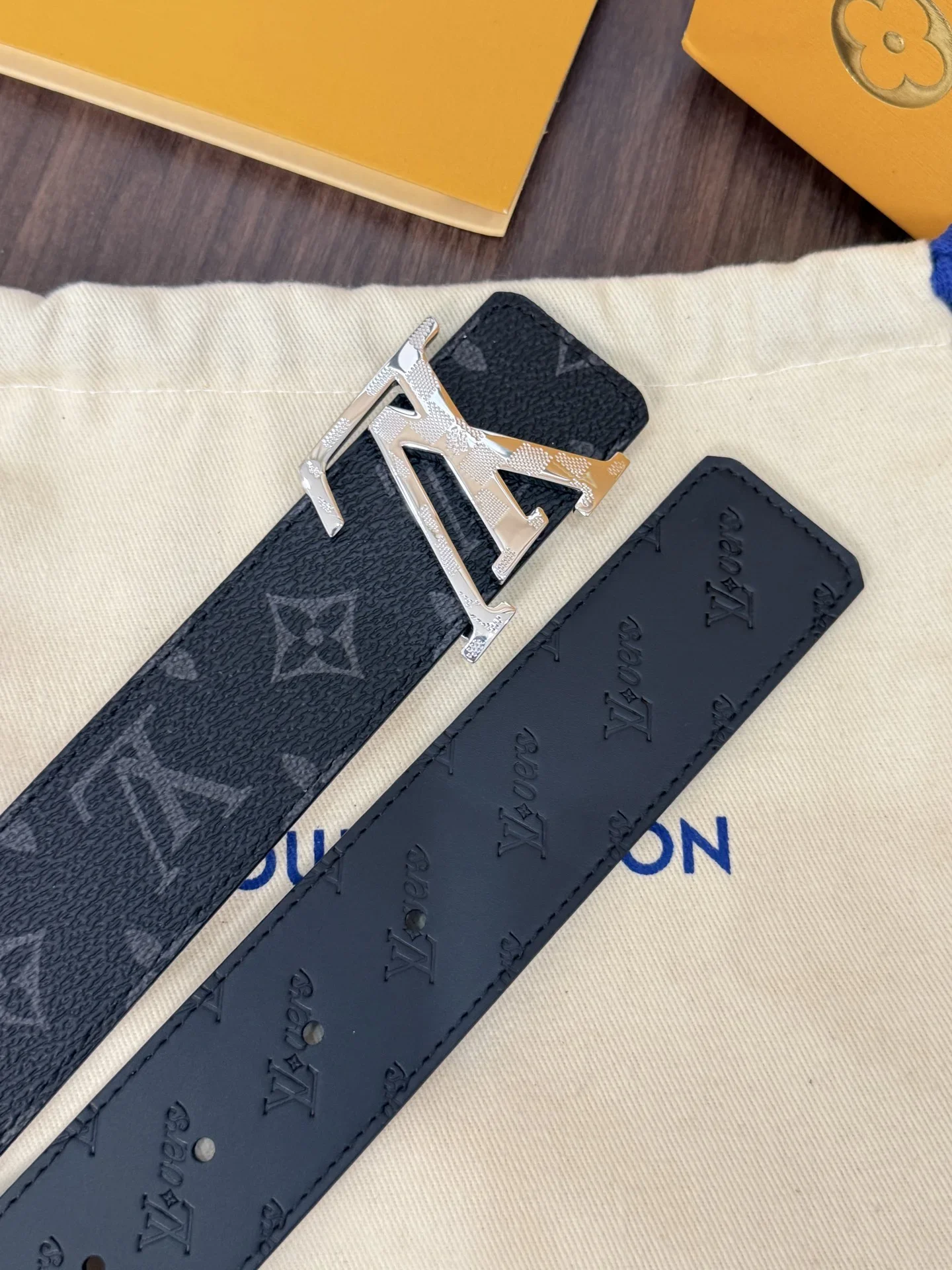 LV Belts Canvas Leather 40mm Width 160202607050813 - Image 2