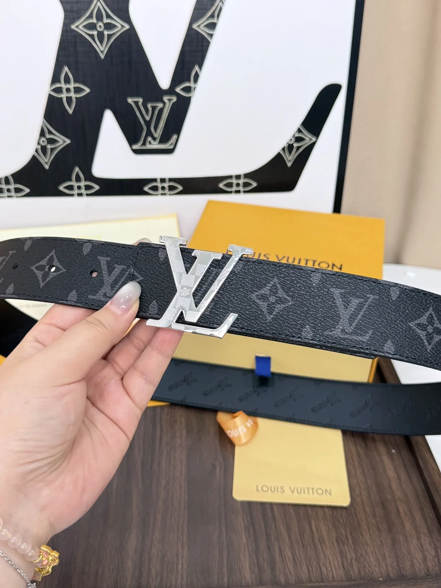 LV Belts Canvas Leather 40mm Width 160202607050813 - Image 5