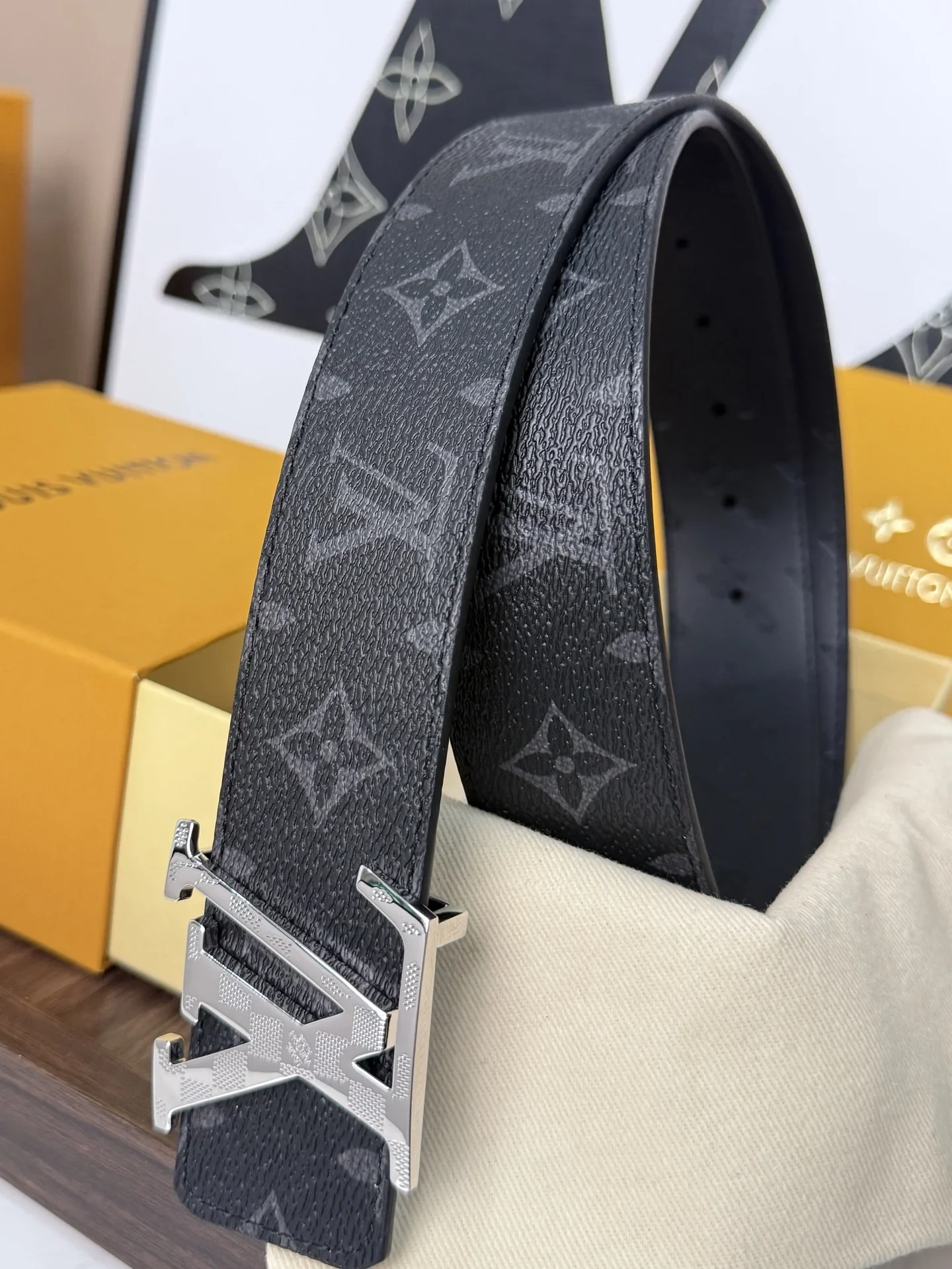 LV Belts Canvas Leather 40mm Width 160202607050813 - Image 6