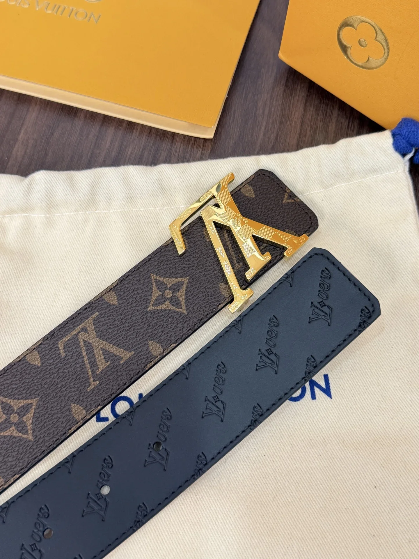 LV Belts Canvas Leather 40mm Width 160202607050814 - Image 2