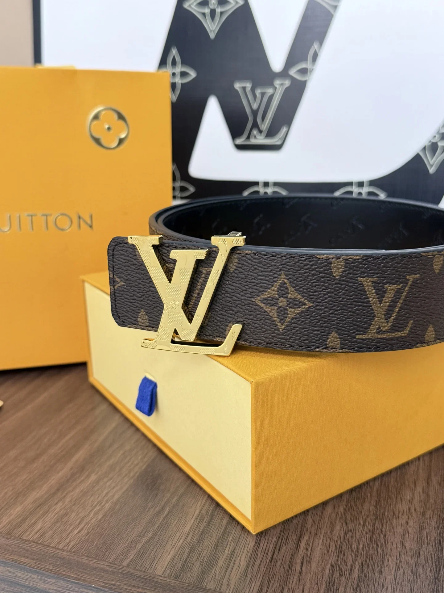 LV Belts Canvas Leather 40mm Width 160202607050814 - Image 3