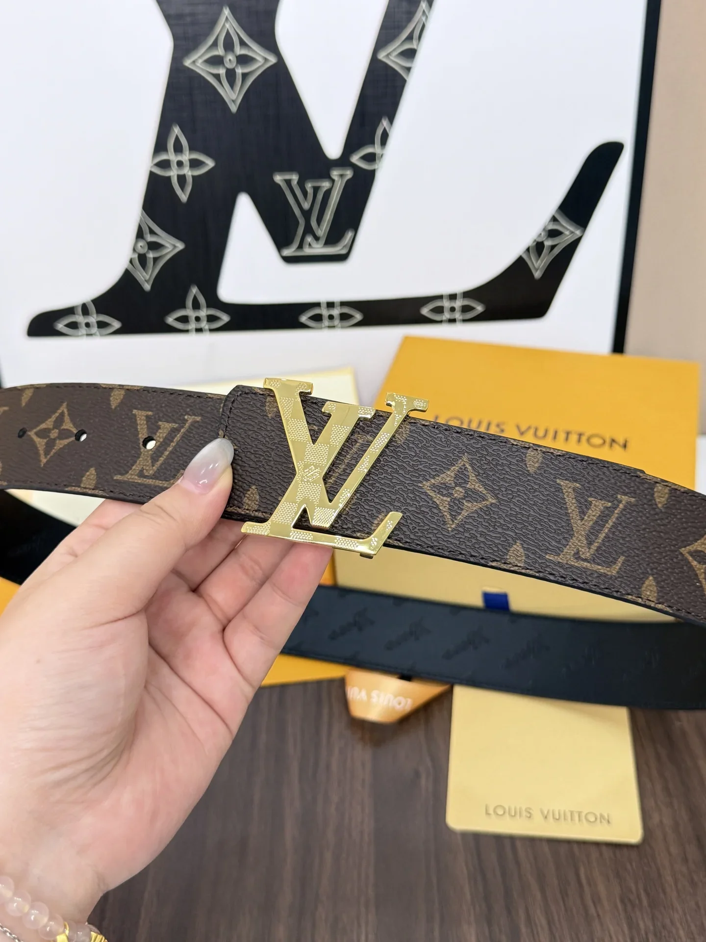 LV Belts Canvas Leather 40mm Width 160202607050814 - Image 5