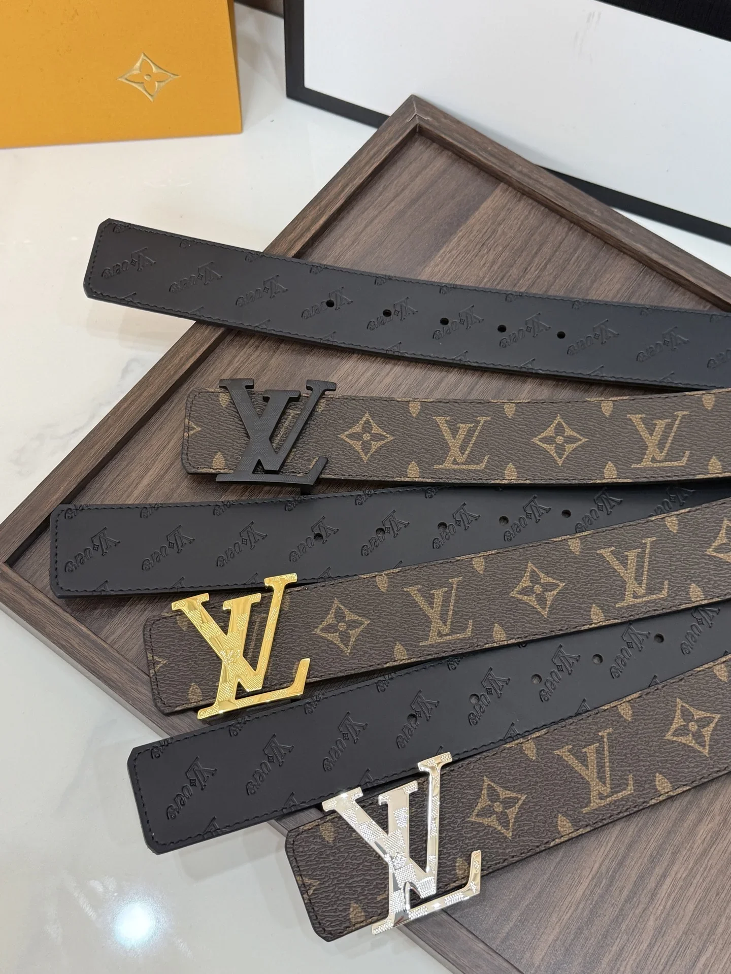 LV Belts Canvas Leather 40mm Width 160202607050814 - Image 9