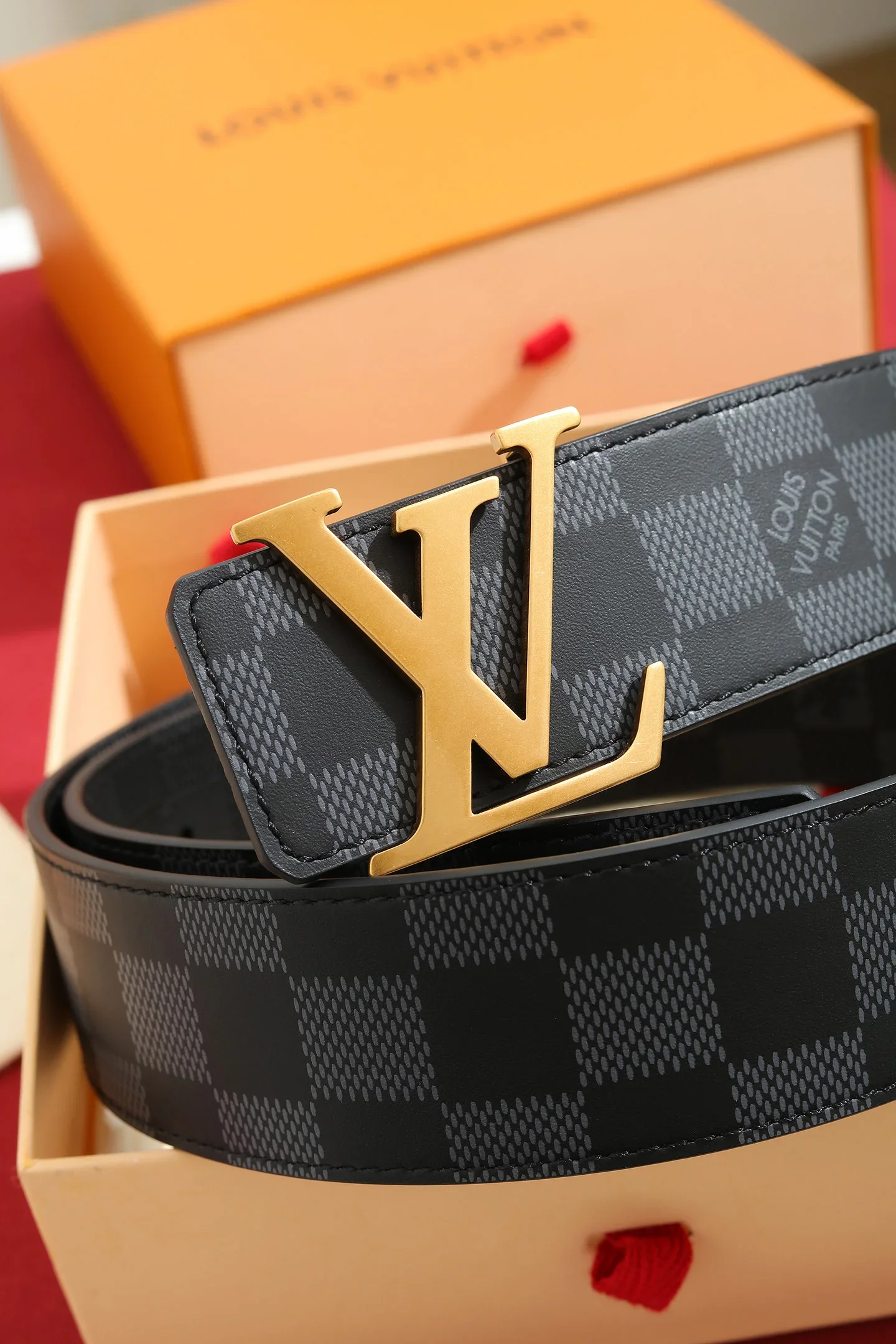 Alternative view of LV Belts Coated Canvas (Black-Grey) 220202607050666