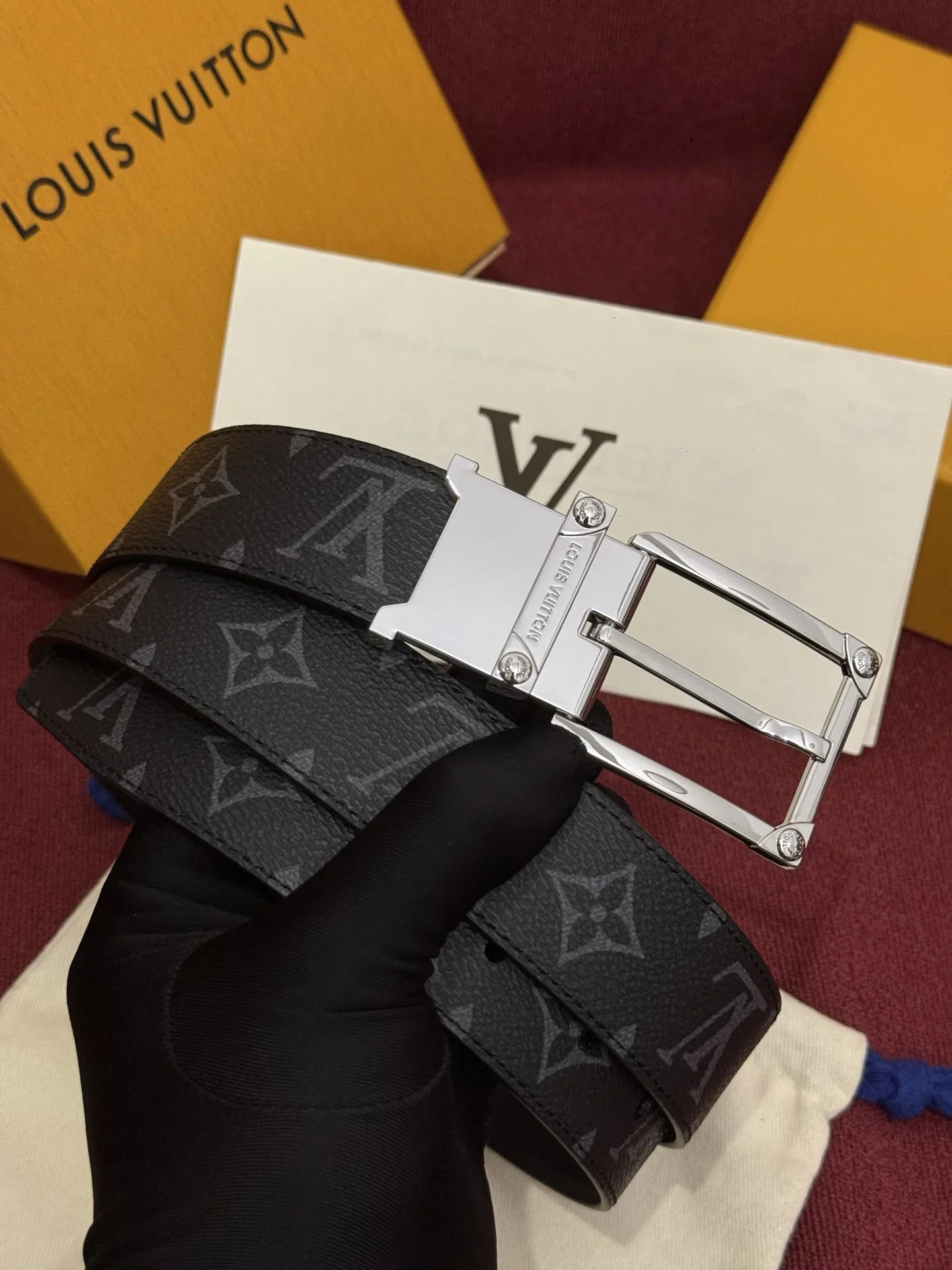 LV Belts Coated Canvas & Leather 170202607050812 - Image 3