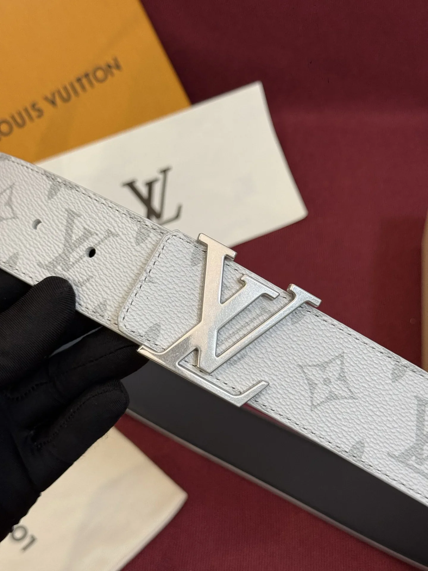 LV Belts Coated Canvas (White) 160202607050661