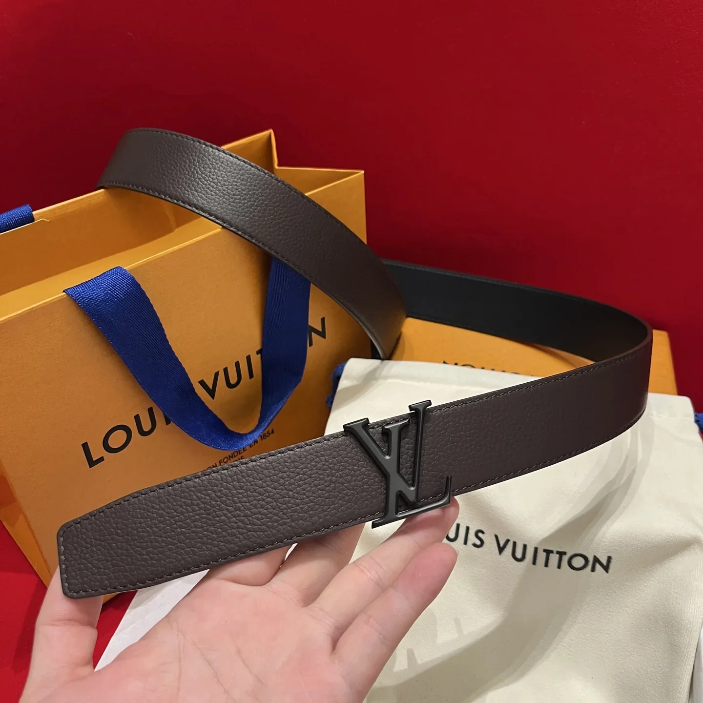 LV Belts Cowhide Leather 35cm Width 240202607050617