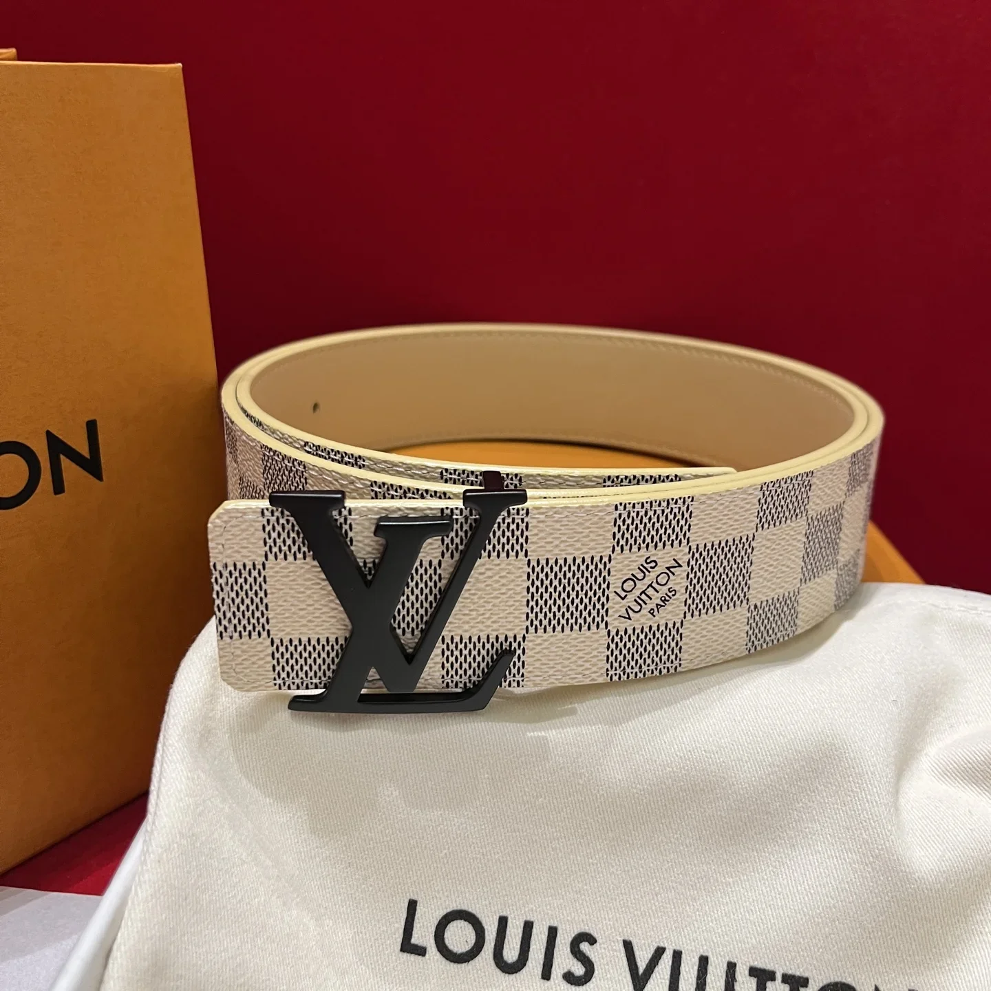 LV Belts Custom Canvas Calfskin 40cm Width 160202607050543