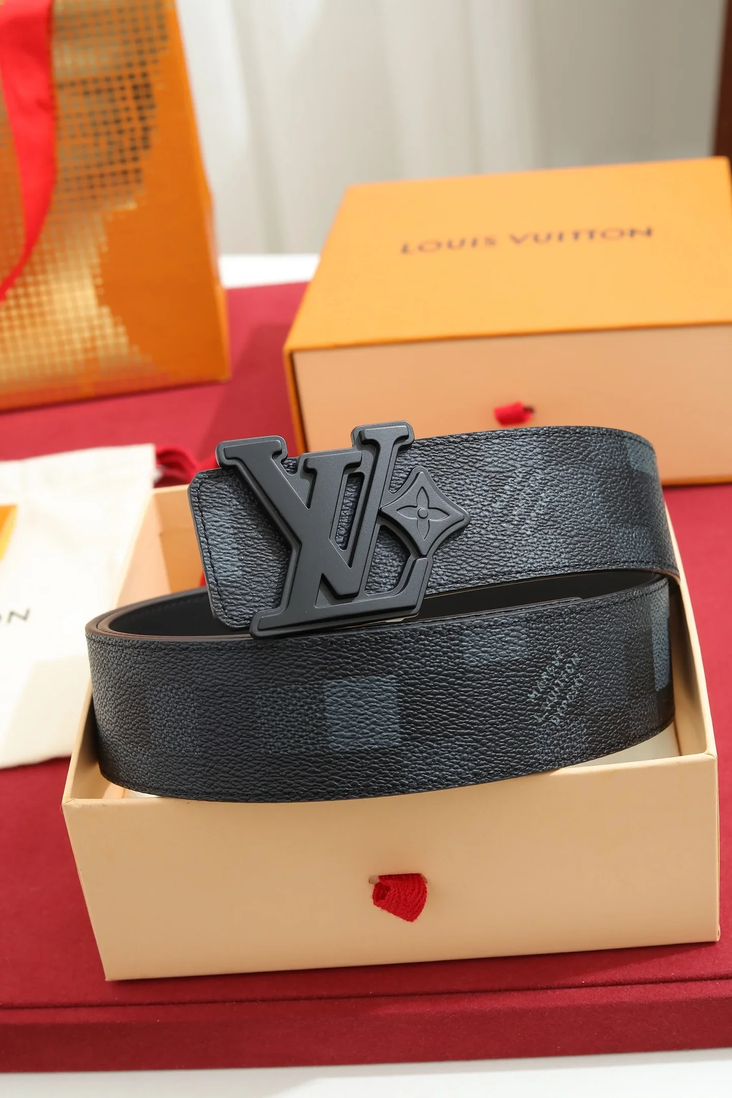 LV Belts Damier Graphite Canvas 4.0cm Width 220202607050510