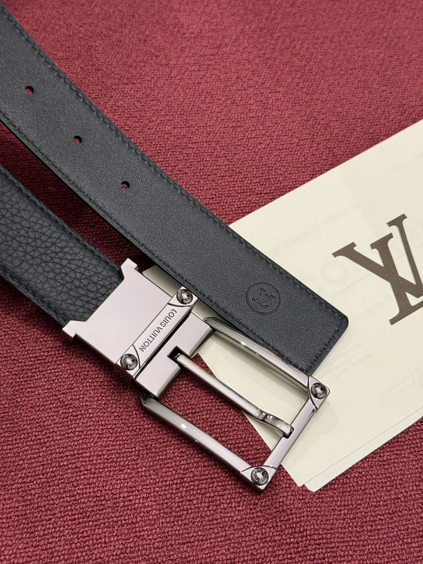 LV Belts Grained Leather (Black) 170202607050664