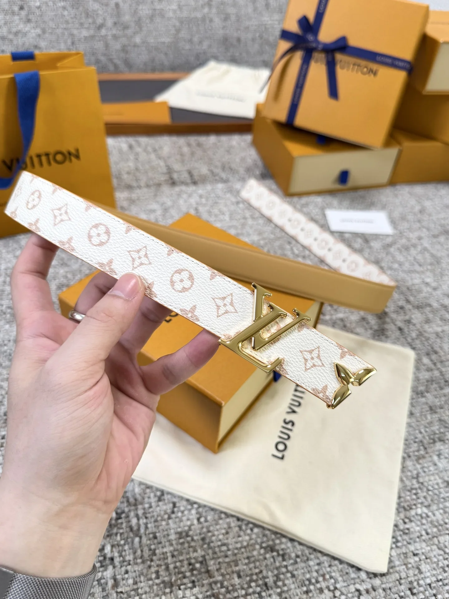 LV Belts Monogram Canvas 3.0cm Width 160202607050818 - Image 2