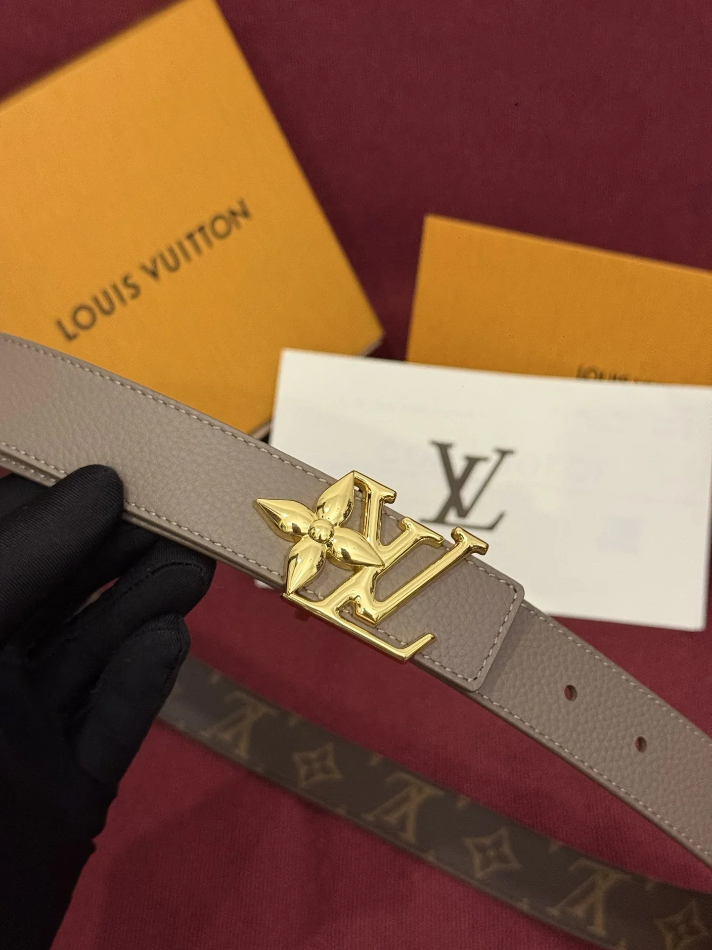 LV Belts Monogram Canvas, Calf Leather 160202607050656