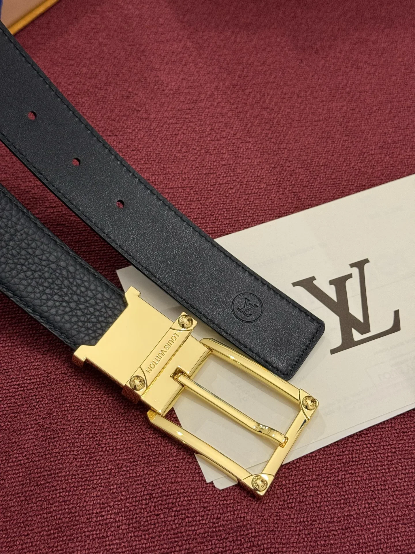 LV Belts Taurillon Leather (Black) 170202607050665
