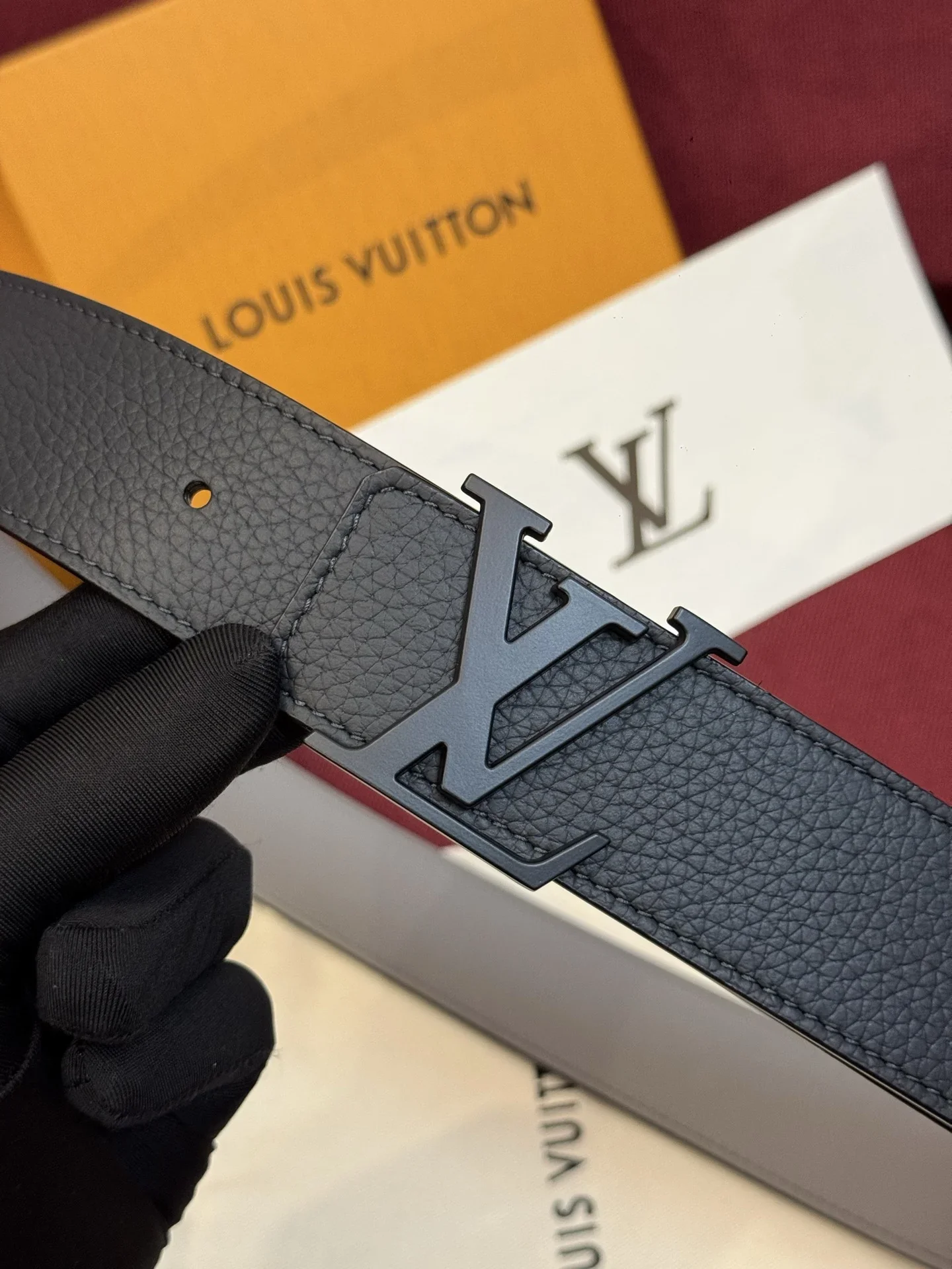 LV Belts Togo Leather (Black) 160202607050658