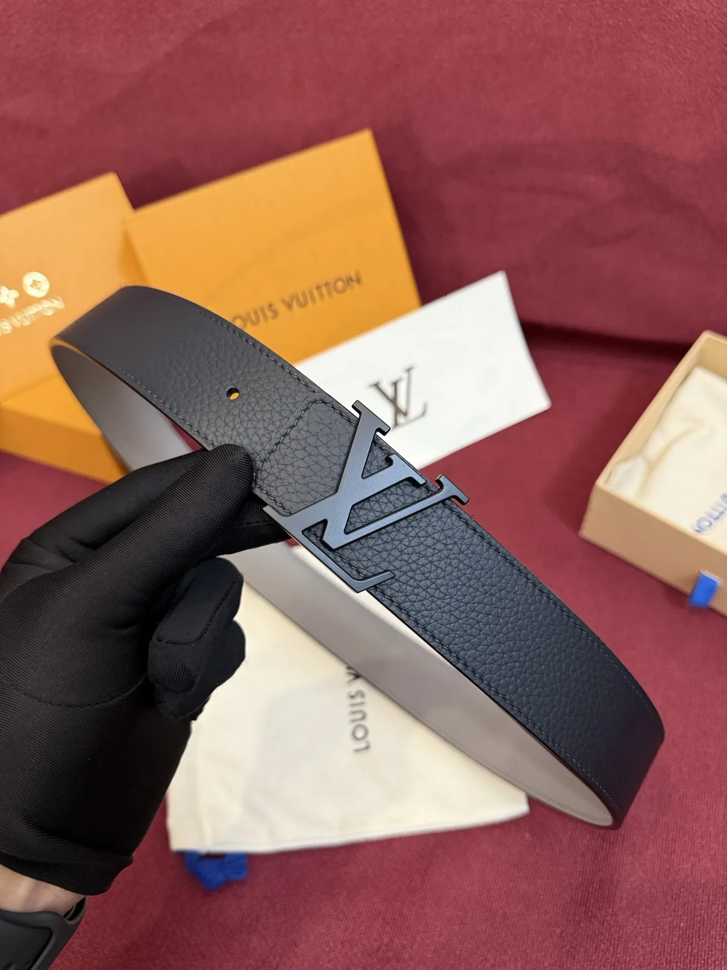 Alternative view of LV Belts Togo Leather (Black) 160202607050658