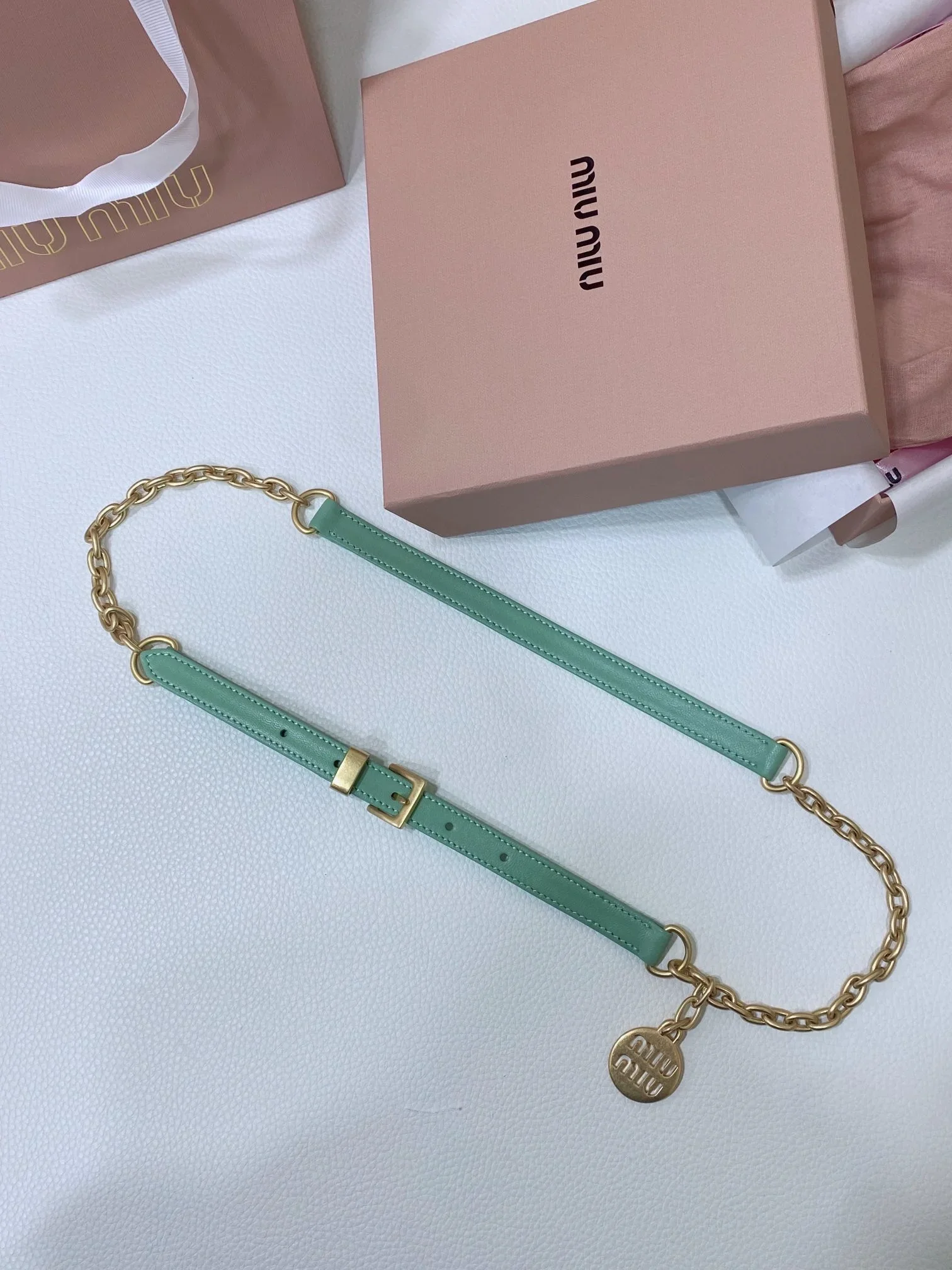 MIU MIU Accessories Calfskin Leather (Green) P200 200202607050686