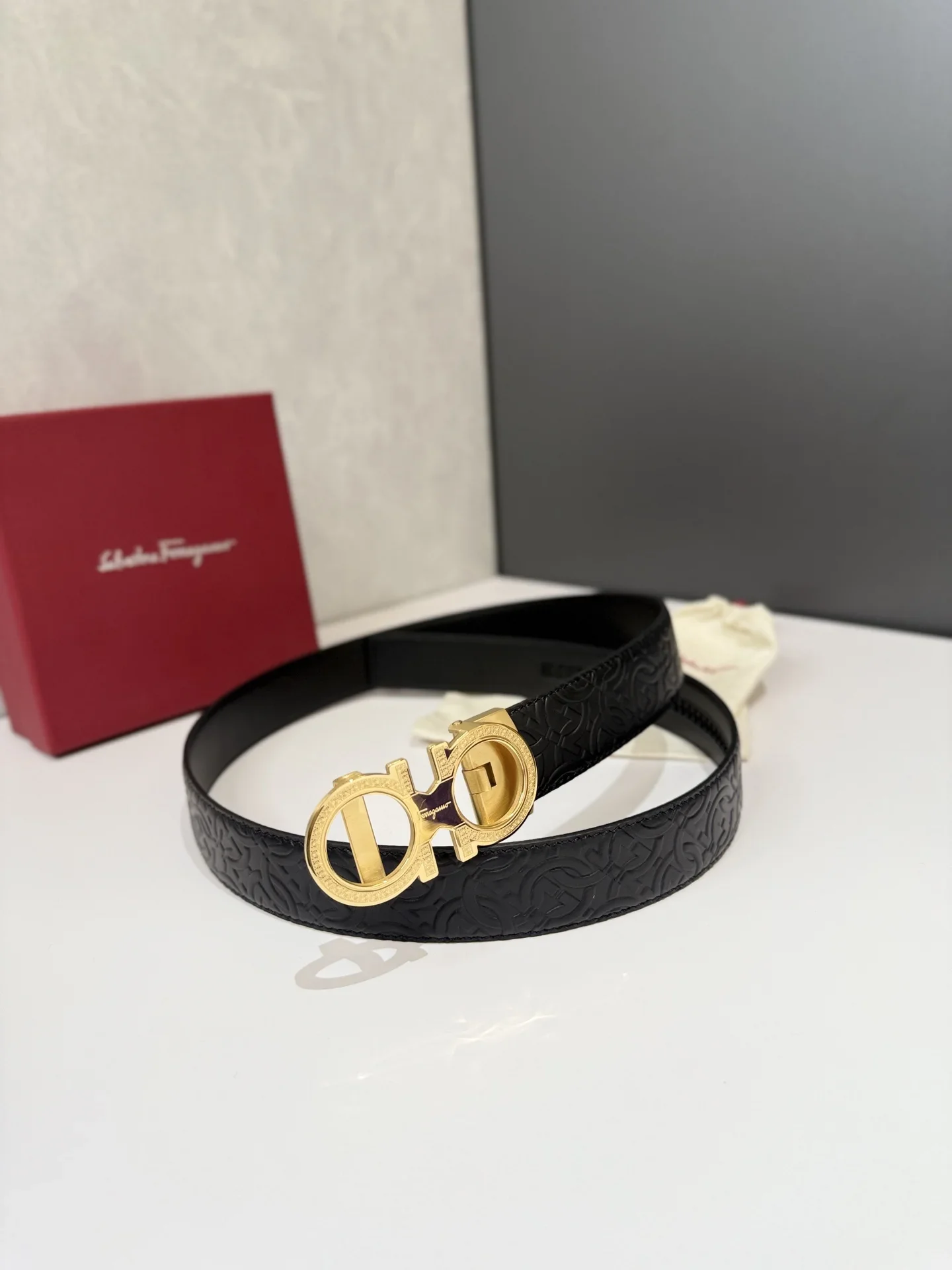 MONTBLANC Belts Embossed Leather (Black) 170202607050700 - Image 5