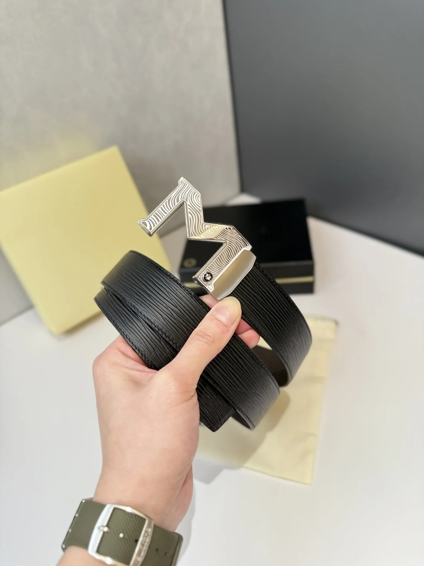 MONTBLANC Belts Epi Leather (Black) 170202607050706 - Image 2