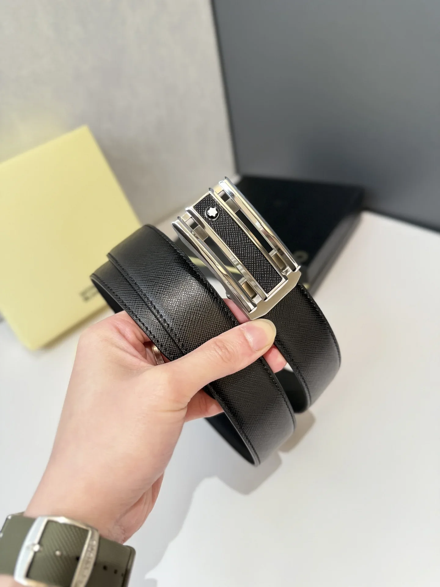 MONTBLANC Belts Saffiano Leather (Black) 170202607050707 - Image 2