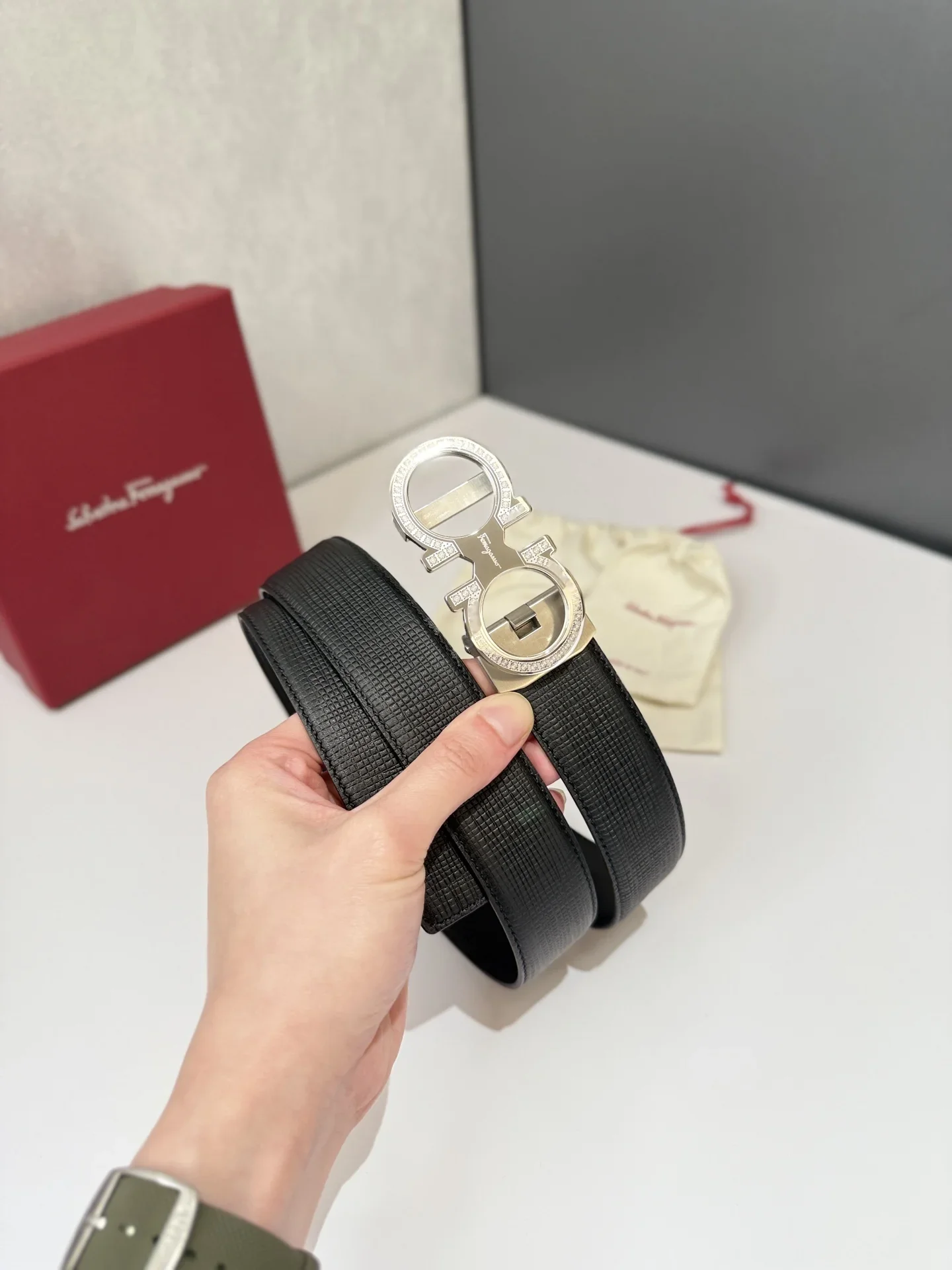 MONTBLANC Belts Saffiano Leather (Black) 170202607050708 - Image 2