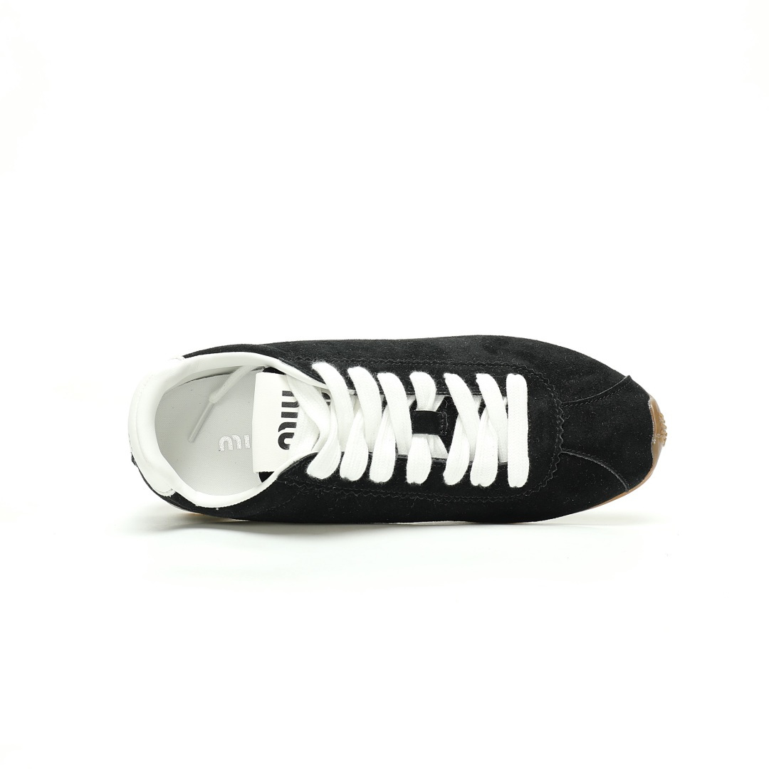 Miu Miu Plume Nappa Leather Sneakers 5E114E_054_F0009_F_005 - Image 3