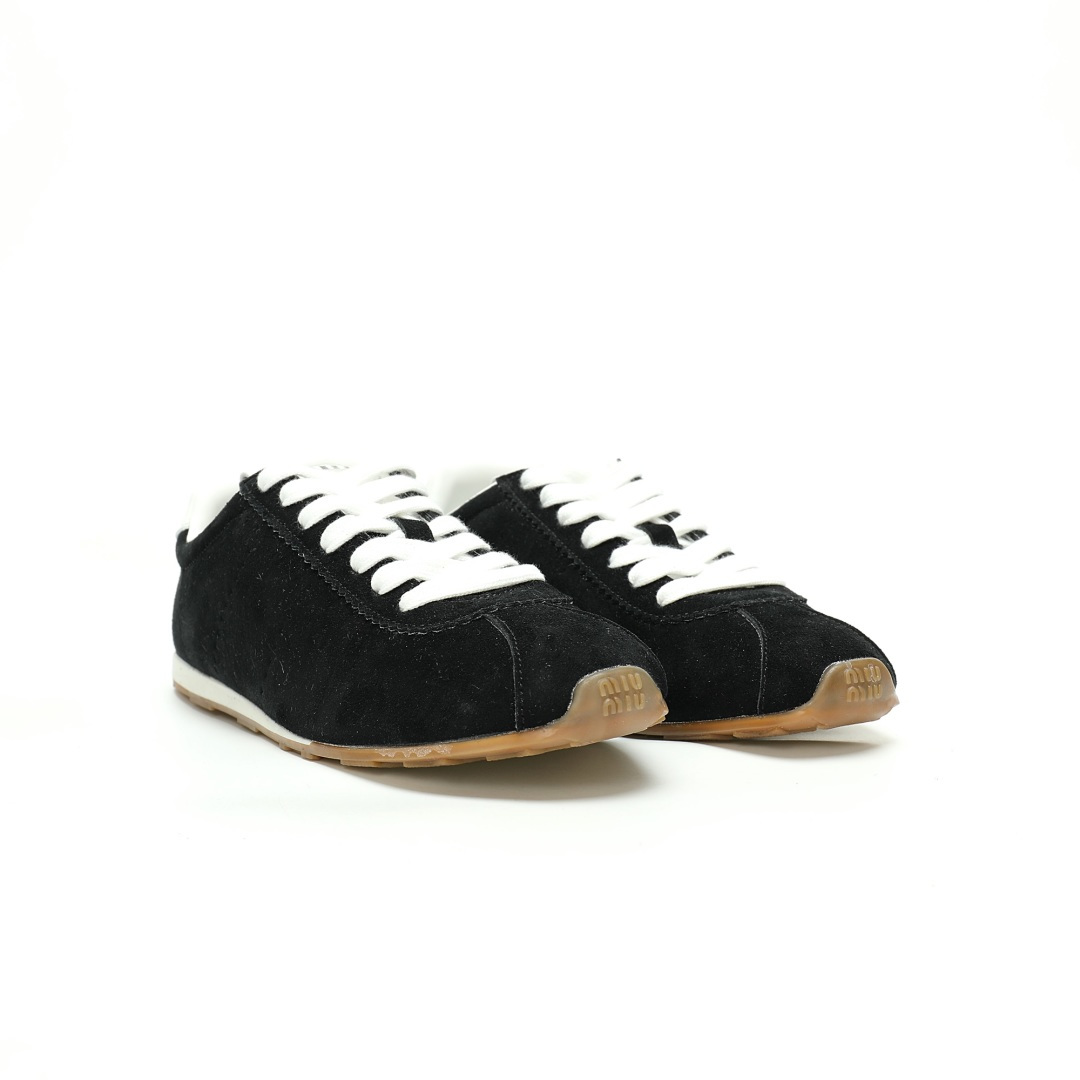 Miu Miu Plume Nappa Leather Sneakers 5E114E_054_F0009_F_005 - Image 5