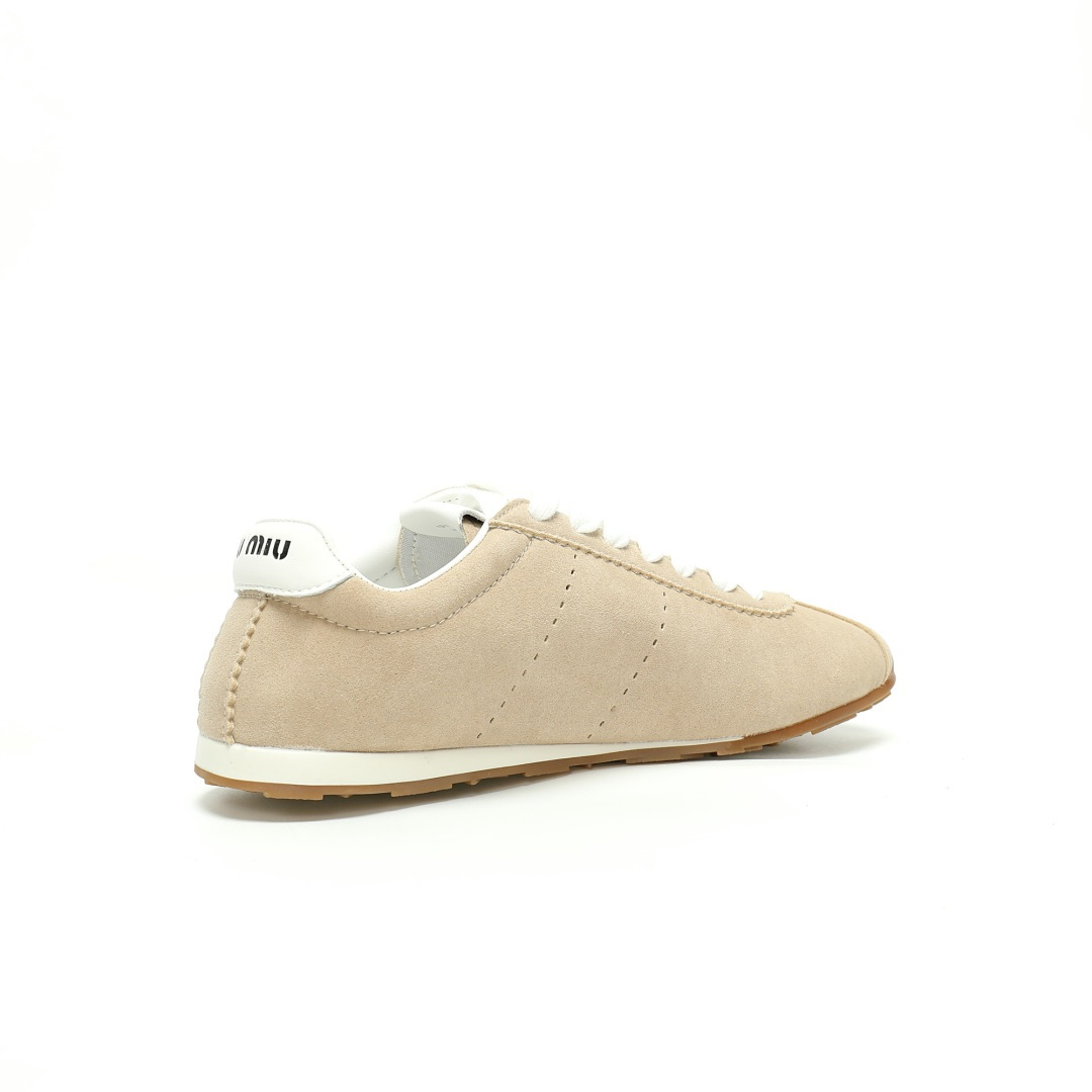 Miu Miu Plume Nappa Leather Sneakers 5E114E_054_FOF04_F_005 - Image 2