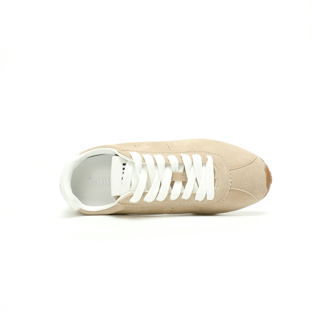 Miu Miu Plume Nappa Leather Sneakers 5E114E_054_FOF04_F_005 - Image 3
