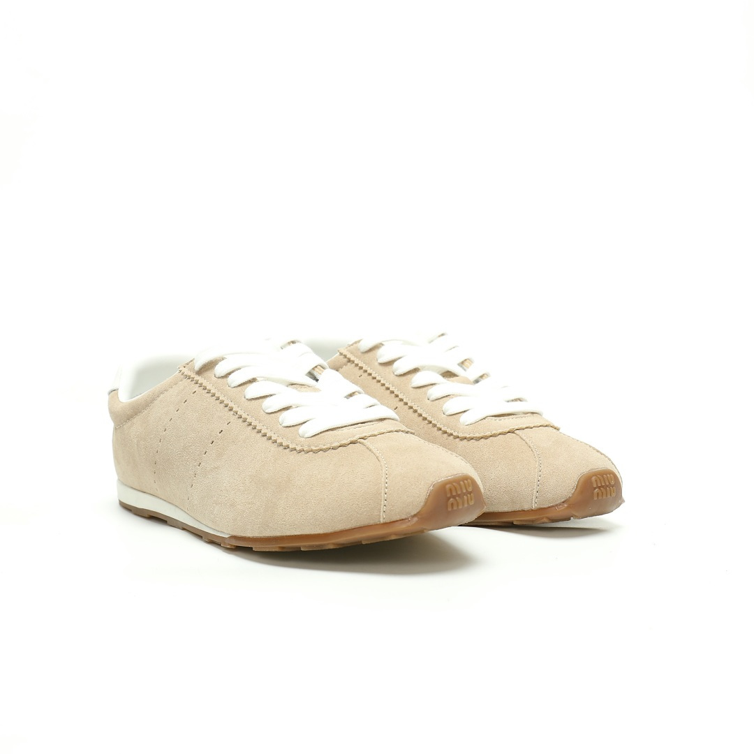 Miu Miu Plume Nappa Leather Sneakers 5E114E_054_FOF04_F_005 - Image 5