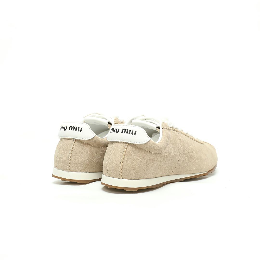 Miu Miu Plume Nappa Leather Sneakers 5E114E_054_FOF04_F_005 - Image 6