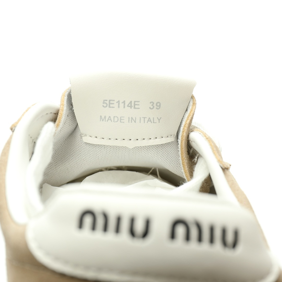 Miu Miu Plume Nappa Leather Sneakers 5E114E_054_FOF04_F_005 - Image 7