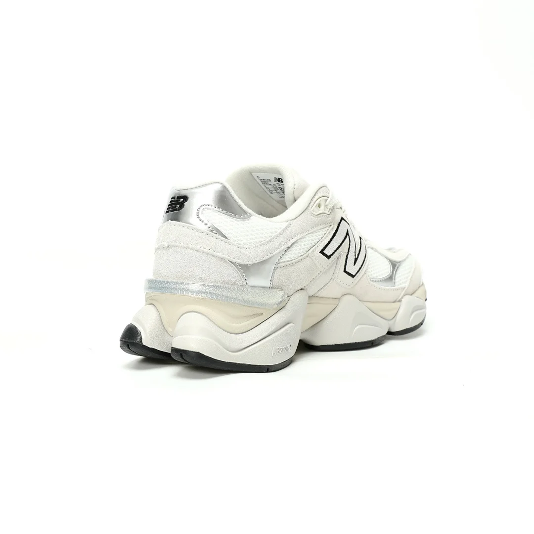 New Balance 9060 White Black Metallic Silver U9060ZWD - Image 2