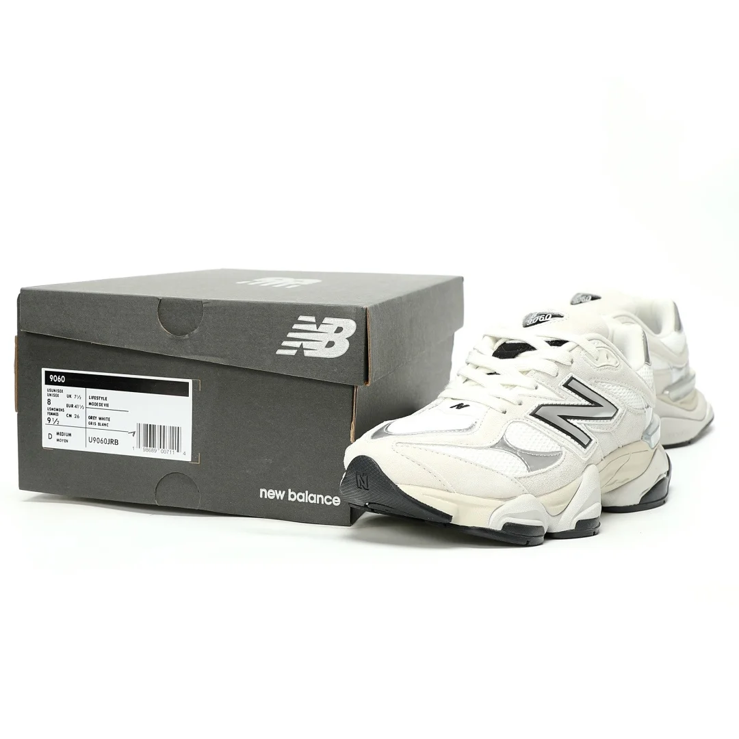 New Balance 9060 White Black Metallic Silver U9060ZWD - Image 9