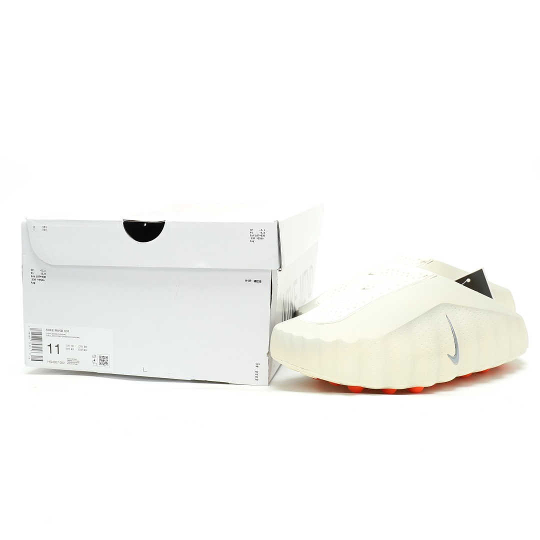 Nike Mind 001 Slide Light Bone Hyper Crimson HQ4307-001 - Image 9