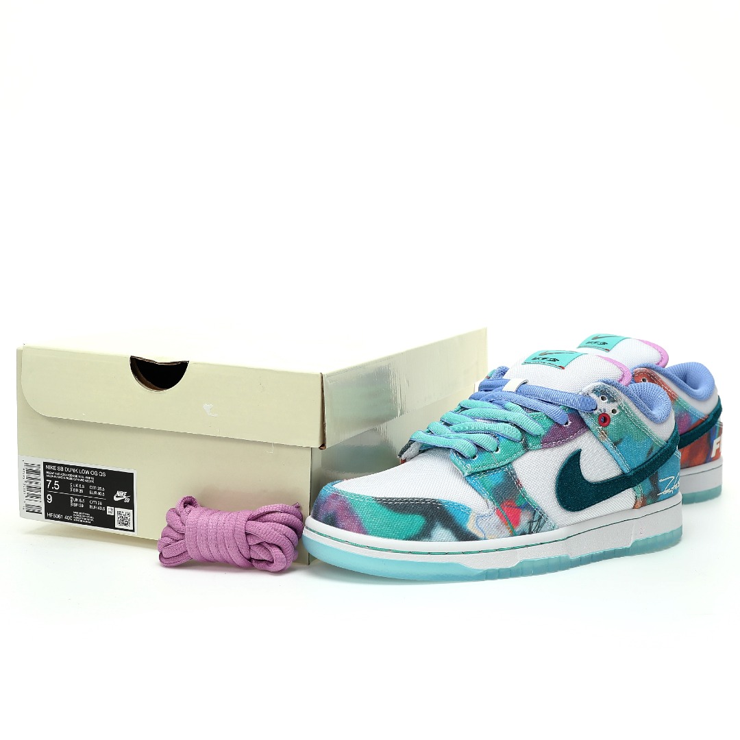 Nike SB Dunk Low Pro Bleached Aqua HF6061-400 - Image 9