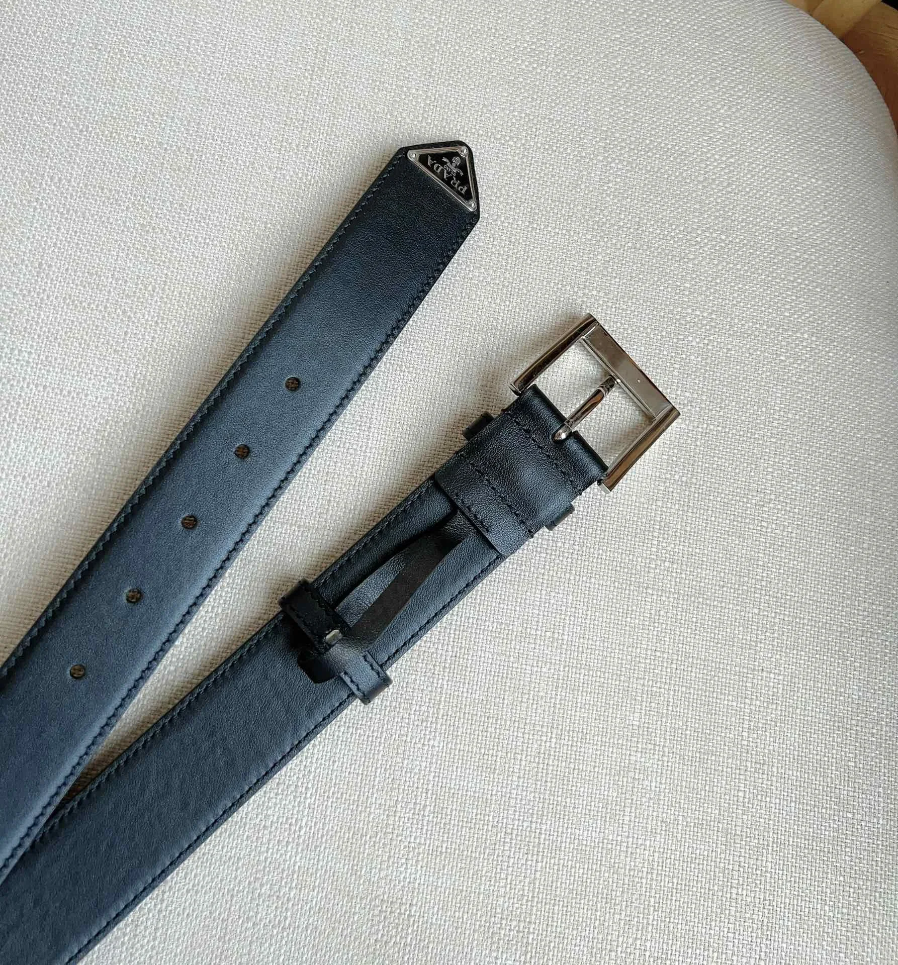 PRADA Belts Calfskin Leather (Black) 3.5cm Width 180202607050750 - Image 6