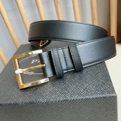 Alternative view of PRADA Belts Calfskin Leather (Black) 3.5cm Width 180202607050751