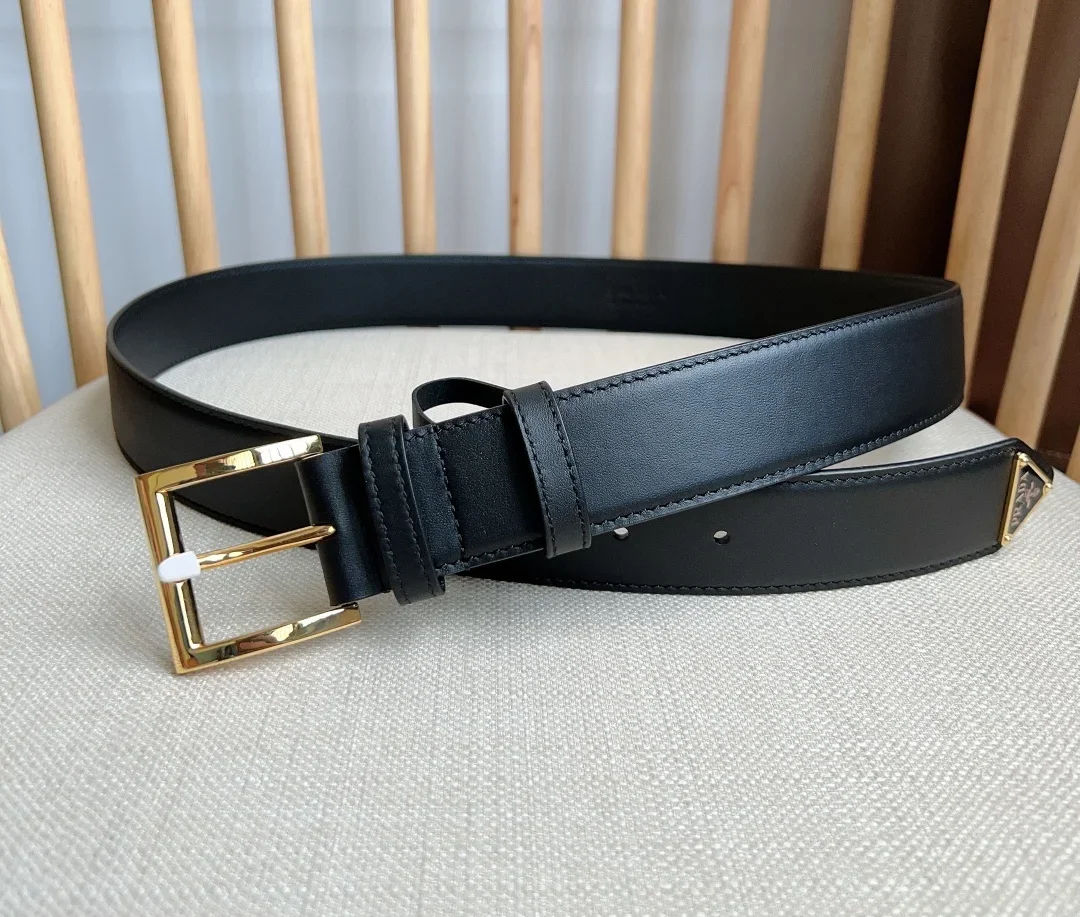PRADA Belts Calfskin Leather (Black) 3.5cm Width 180202607050751 - Image 4
