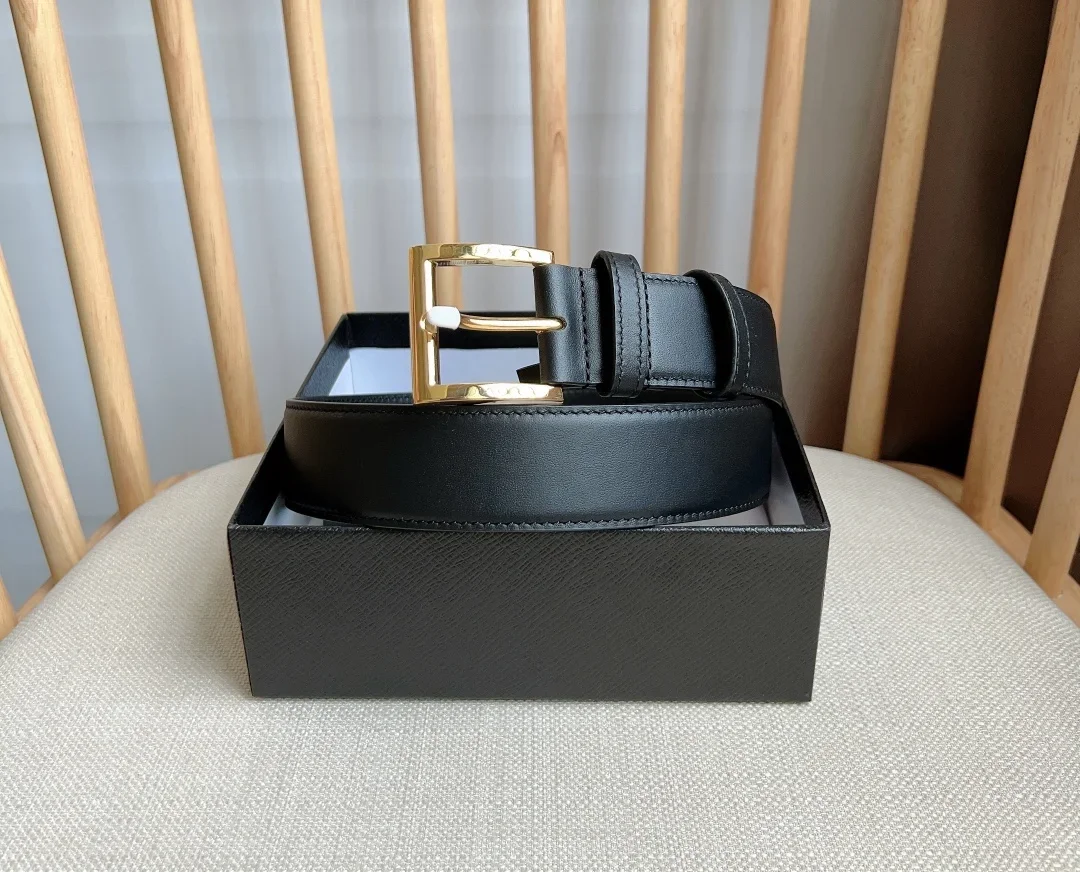 PRADA Belts Calfskin Leather (Black) 3.5cm Width 180202607050751 - Image 5