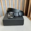 PRADA Belts Calfskin Leather (Black) 3.5cm Width 180202607050752
