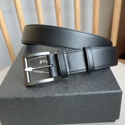 Alternative view of PRADA Belts Calfskin Leather (Black) 3.5cm Width 180202607050752