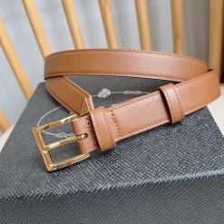 Alternative view of PRADA Belts Calfskin Leather (Brown) 2.5cm Width 170202607050759
