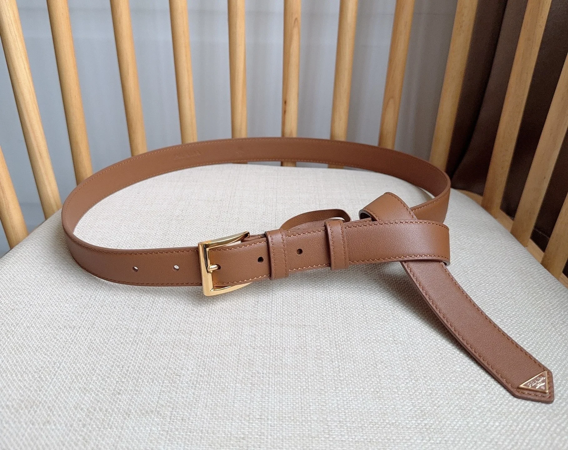 PRADA Belts Calfskin Leather (Brown) 2.5cm Width 170202607050759 - Image 4