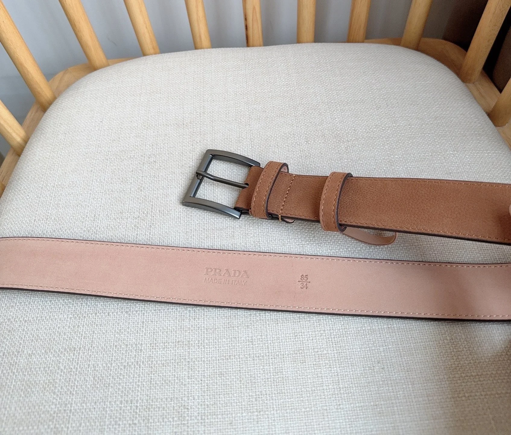 PRADA Belts Calfskin Leather (Brown) 3.5cm Width 180202607050747 - Image 3