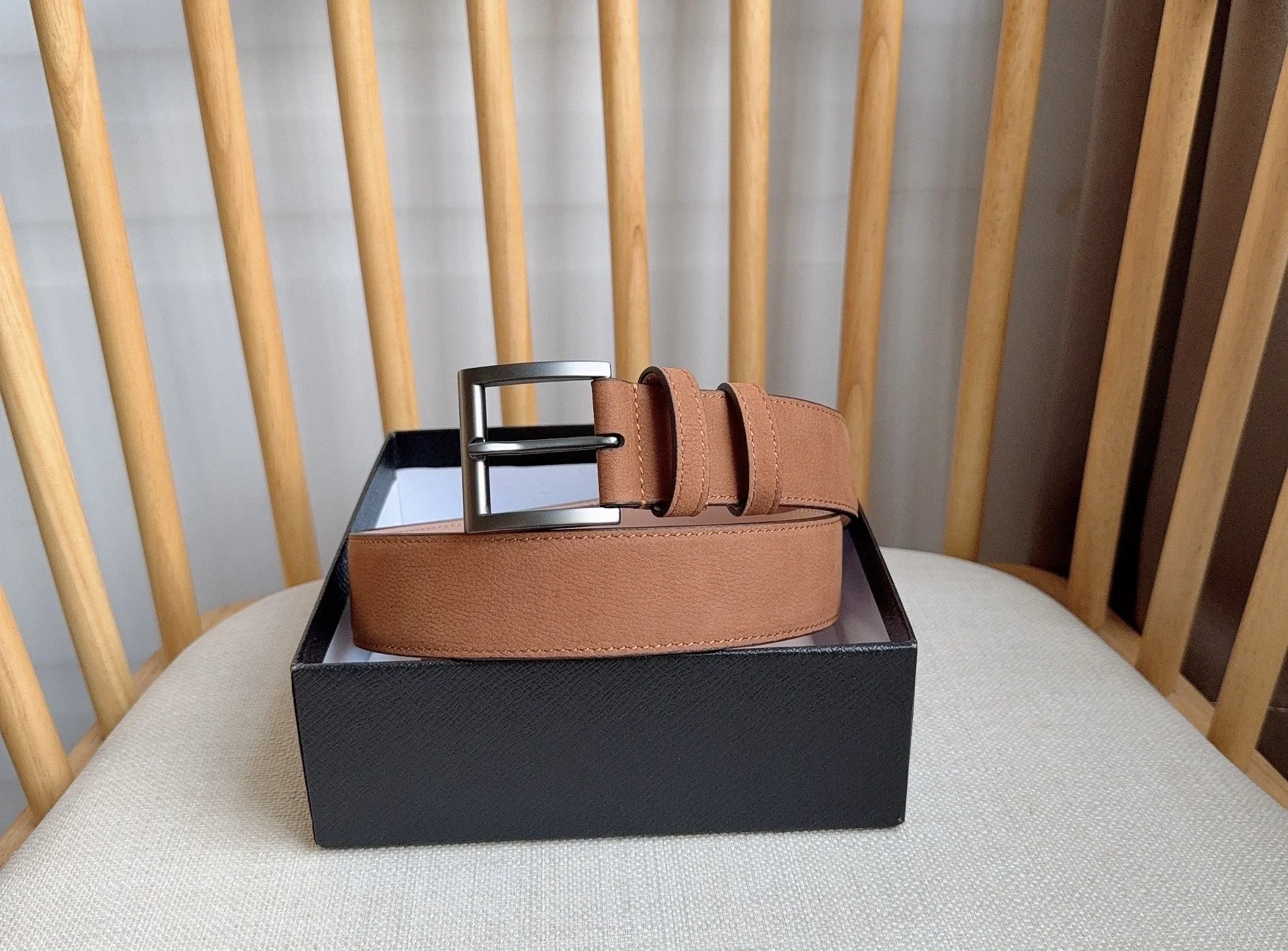 PRADA Belts Calfskin Leather (Brown) 3.5cm Width 180202607050747 - Image 5