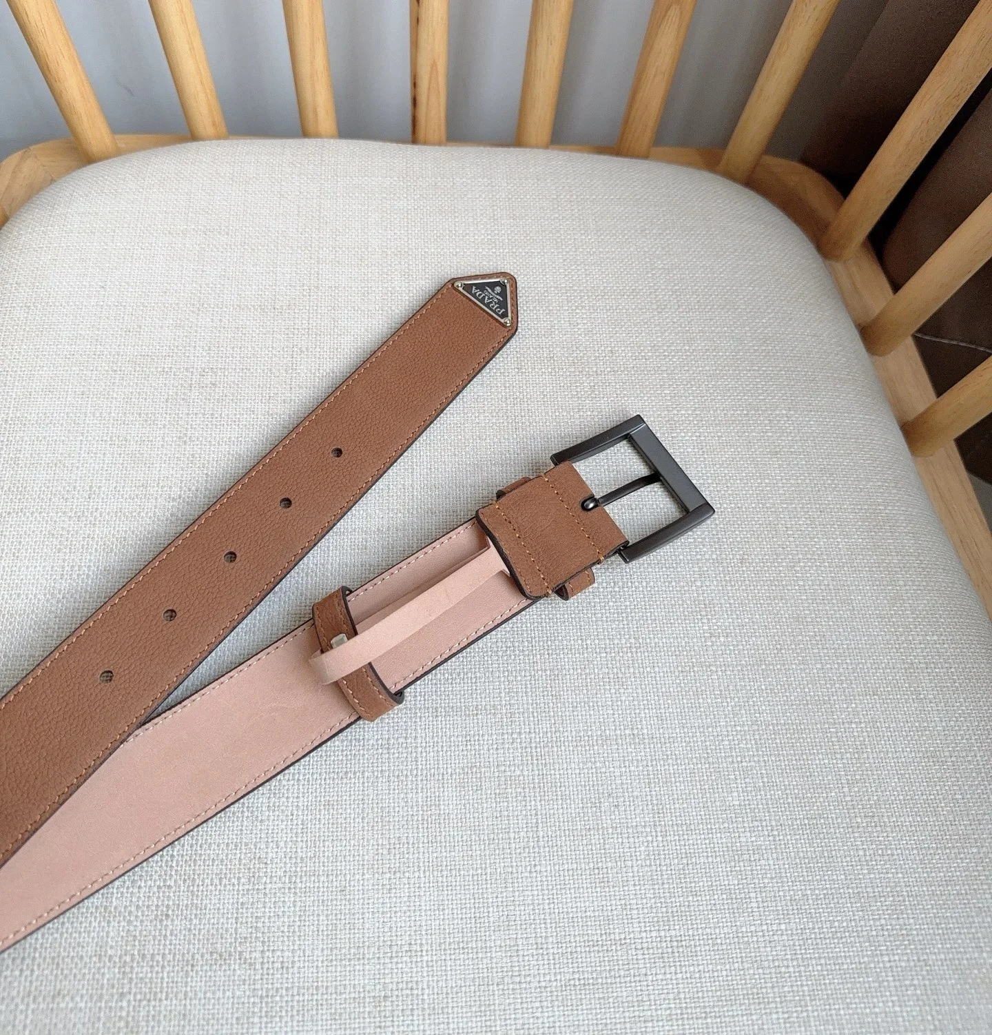 PRADA Belts Calfskin Leather (Brown) 3.5cm Width 180202607050747 - Image 6