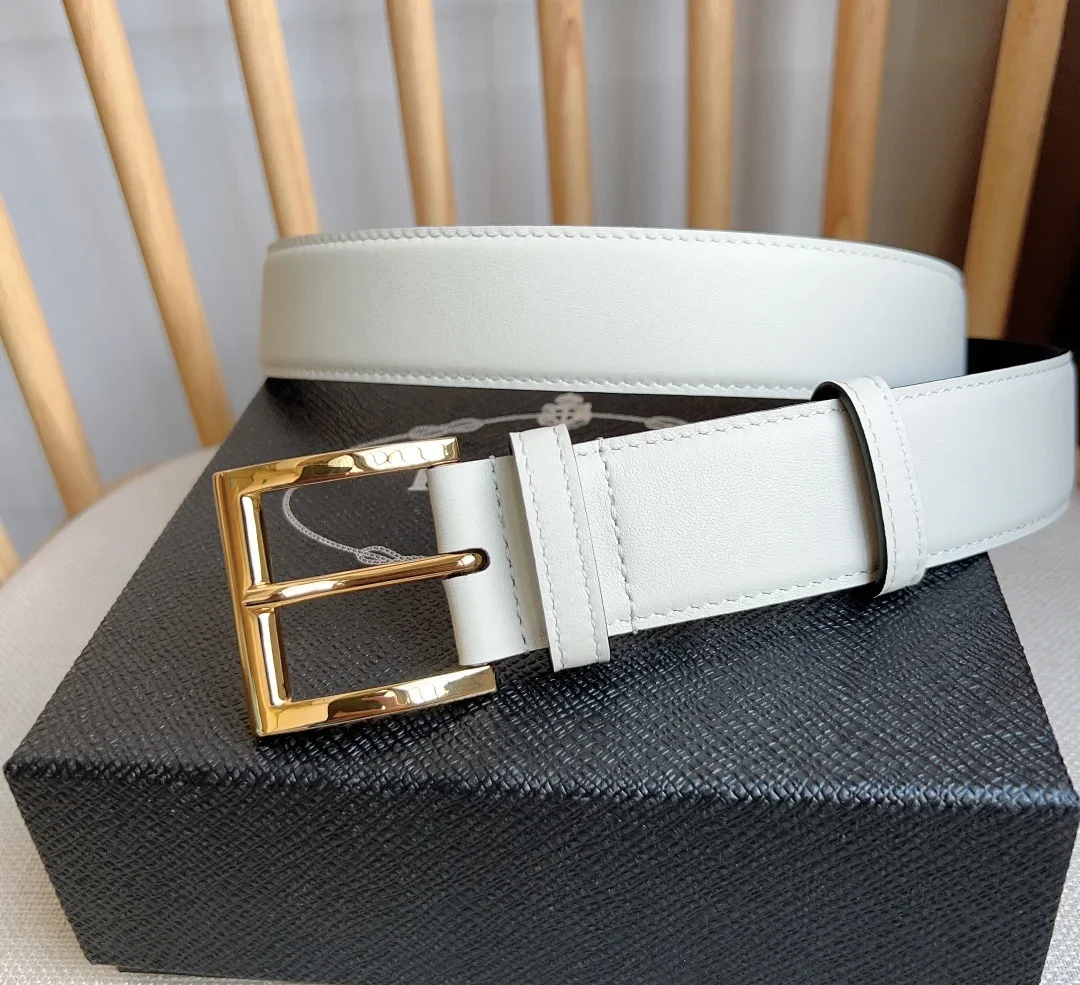 PRADA Belts Calfskin Leather (White) 3.5cm Width 180202607050757 - Image 2