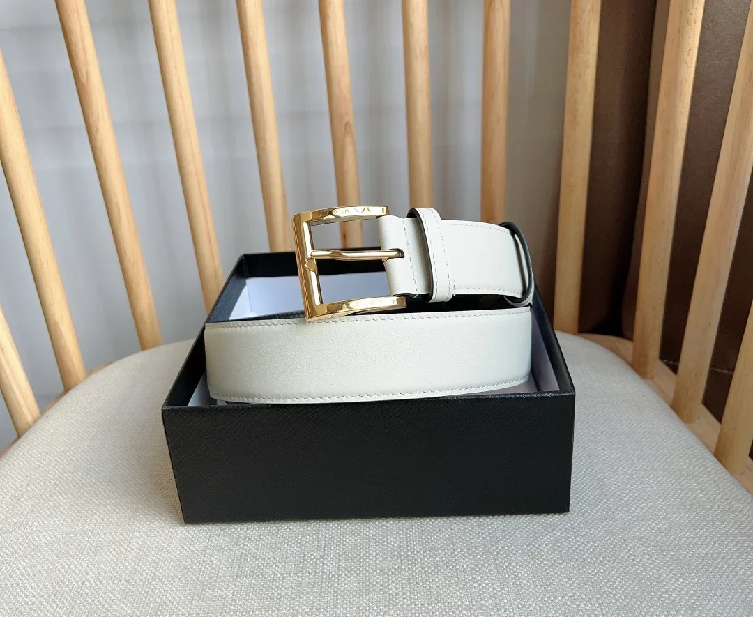 PRADA Belts Calfskin Leather (White) 3.5cm Width 180202607050757 - Image 5